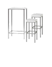 Möbel Paket 2 - 2x Hocker + 1x Stehtisch 50